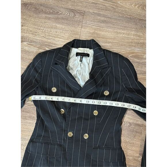 Escada vintage pinstripe double breasted blazer jacket 36 Small 6/8 - Picture 10 of 15